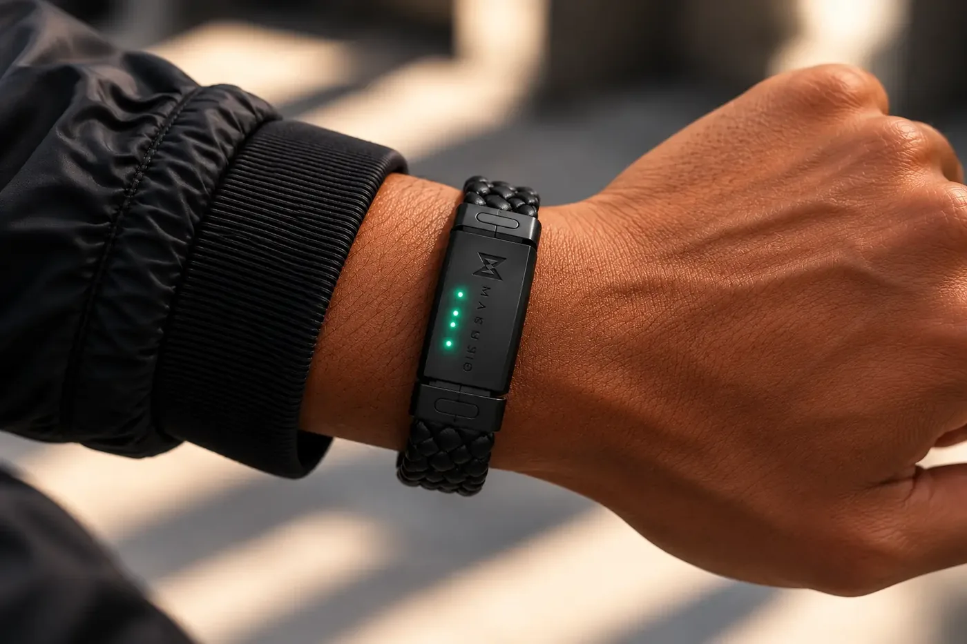 The Makusho bracelet clipped back onto the wrist